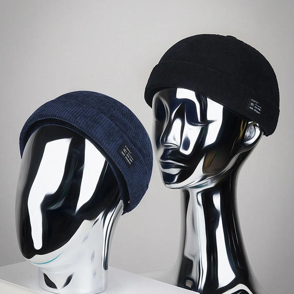 Однотонная винтажная кепка докера из вельвета, хип-хоп шляпа, многоцелевая куполообразная кепка-дыня, мужская и женская