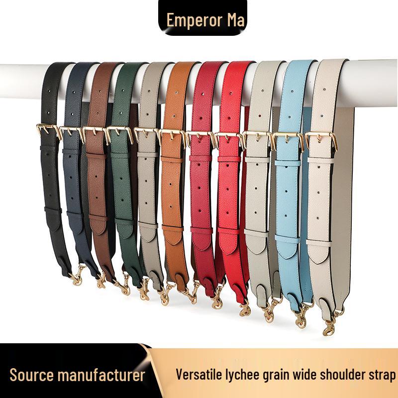 Универсальный широкий плечевой ремень из коровьей кожи с зернистой текстурой личи для сумки Dionysus (модель: MHS-A-9)