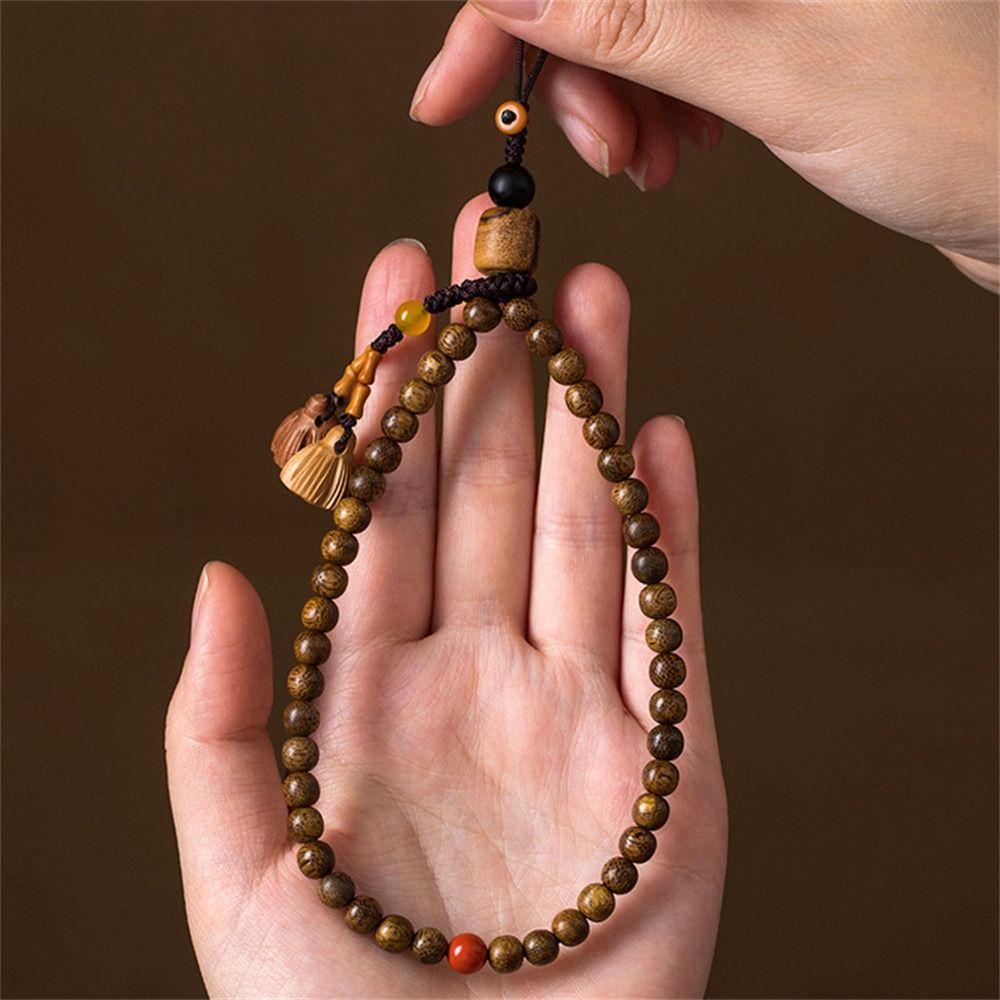 Wrist Strap Wood Phone Lanyard Anti Lost Cell Phone Hanger Handmade Mobile Phone Strap Bag Pendant