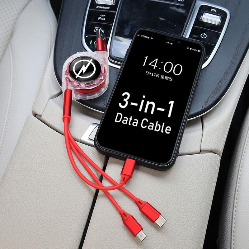 fsdf4 3 In 1 Charge Cable Cord Multi Port Charging Wire Line For Opel Corsa D Astra Insignia Mokka Adam Combo OPC Vauxhall Vectra H