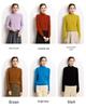 2026 Autumn/Winter Women's Cashmere Sweater: Half-High Collar, Solid Color, Gentle Style, Loose yet Slimming, Warm Base Layer.