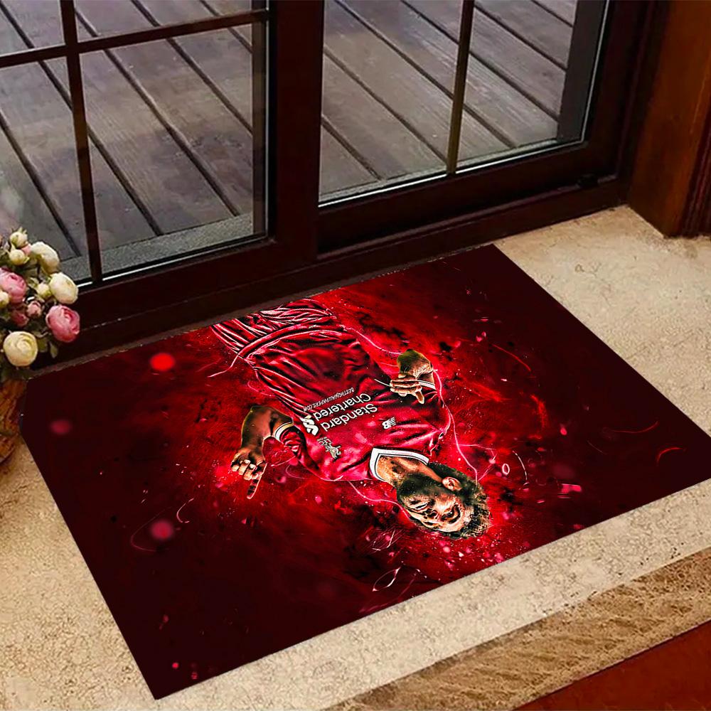 Salah's Liverpool Moment Floor Mat Suitable for Game Room Living Rooms Study room Decorate room Anti-slip Rug Anime Office Decor Gift for Festivals
