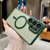 Keysion Magnetic Luxury Matte Translucent Case For Samsung Galaxy S25 S26 Ultra 5g S26 S25 Fe Shockproof Armor Phone Cover