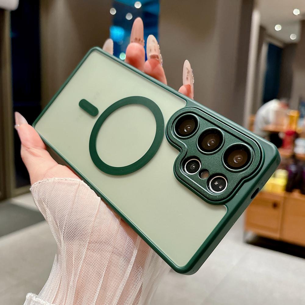 Keysion Magnetic Luxury Matte Translucent Case For Samsung Galaxy S25 S26 Ultra 5g S26 S25 Fe Shockproof Armor Phone Cover