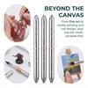 Aishake Silver Dual-Tip Metal Watercolor Travel Brush for Sketching and Painting