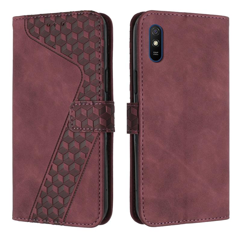 Для Xiaomi Redmi 9A Чехол Redmi9A 9 A Etui 3D Геометрическая решетка Флип Кошелек Чехол Для Funda Xiomi Xiaomi Redmi 9A 9AT Чехол для телефона