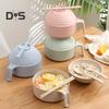 1 Set Multi-use Noodle Bowl Food Grade Heat-resistant with Lid And Tableware Kitchen Student Dormitory Use