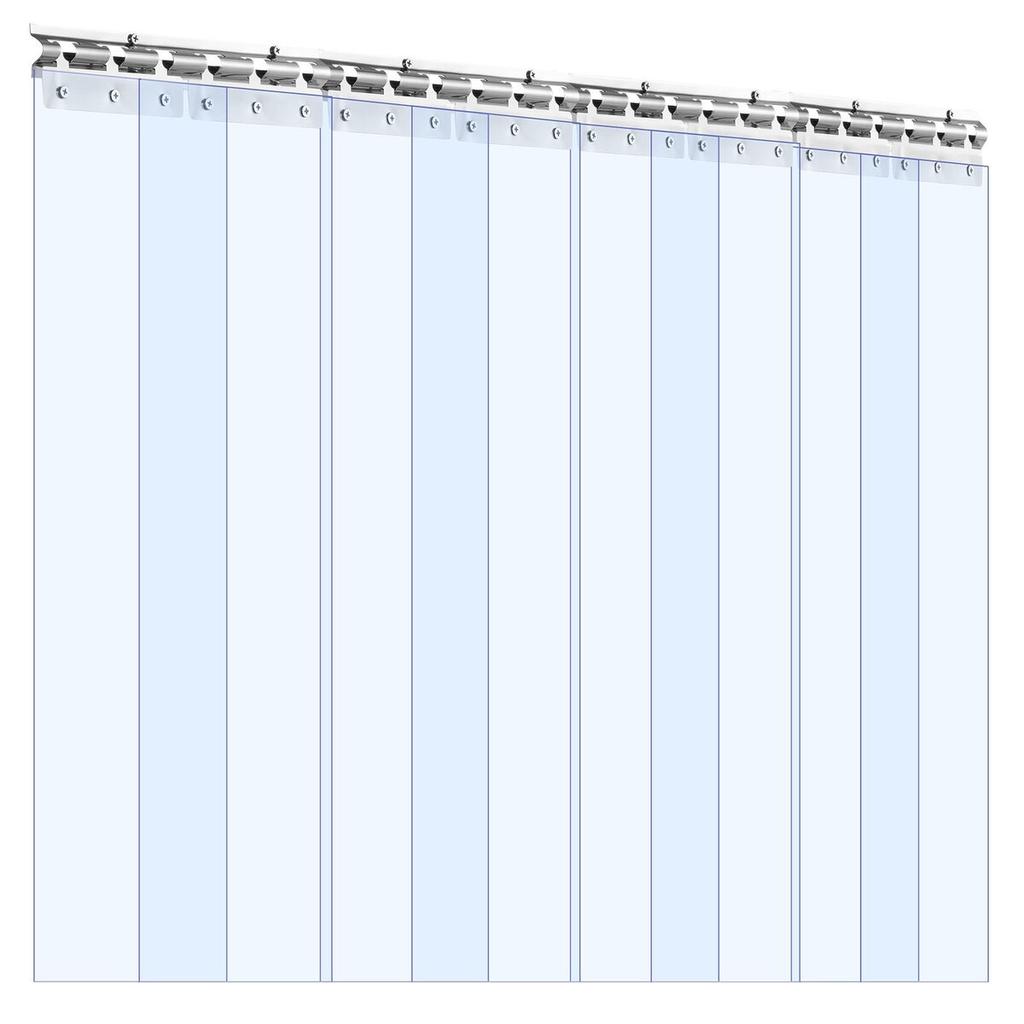 Strip Curtain PVC Door Curtain 48" x 84" Cooler Freezer Clear Plastic