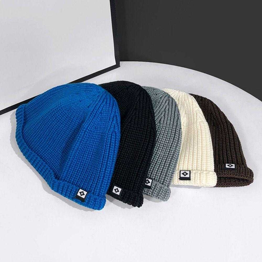 Windproof Knitted Hat Soft Warm Bonnets Autumn Winter Hat Outdoor