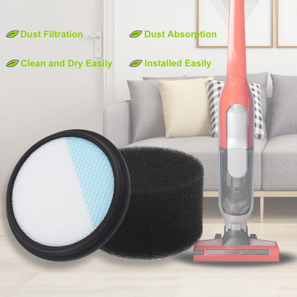 6 шт. ручной набор фильтров для пылесоса с поролоновой губкой, сменный комплект моющихся фильтров