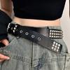 Retro Heavy Metal Belt Y2K Nightclub Rock Style Belt Trend Women's Belts  Fashion Decoration