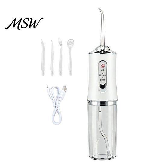 Travel Dental Flosser Electric Water Flosser, 3 Levels Cordless Oral Irrigator for Teeth High Pressure Pulse Flossing Tool Cleaning, Rechargeable