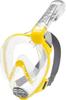 CRESSI Snorkeling Full Face Mask with Mouth and Nose Wide Field of Silicone XDT000010 [DUKE] Breathing, View, Anti-Fog Skirt, Clear/Yellow (S/M Sizes)