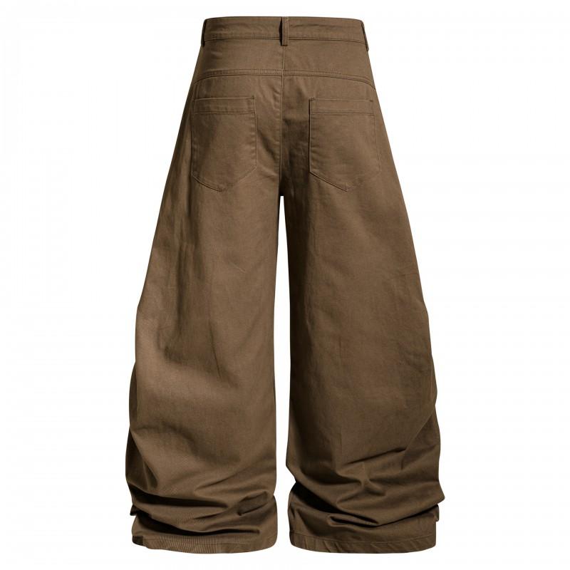 Unisex Streetwear Cargo Pants With Snap Button Fly Loose Fit Cotton Trousers Men Women Casual Wear