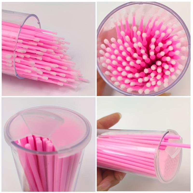 100Pcs/set Microbrush Applicators And Microfiber Wands | Designed for Eyelash Extensions, Nail Art, And Makeup Application