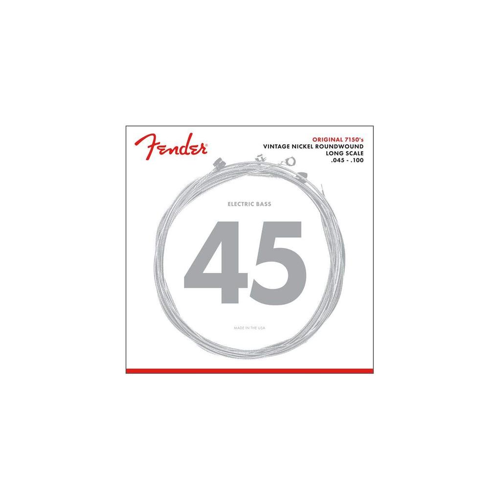 Струны для электрической бас-гитары Fender Original 7150 Bass Pure Long 7150ML Medium Light, никель, круглая обмотка, мензура, .045-.100