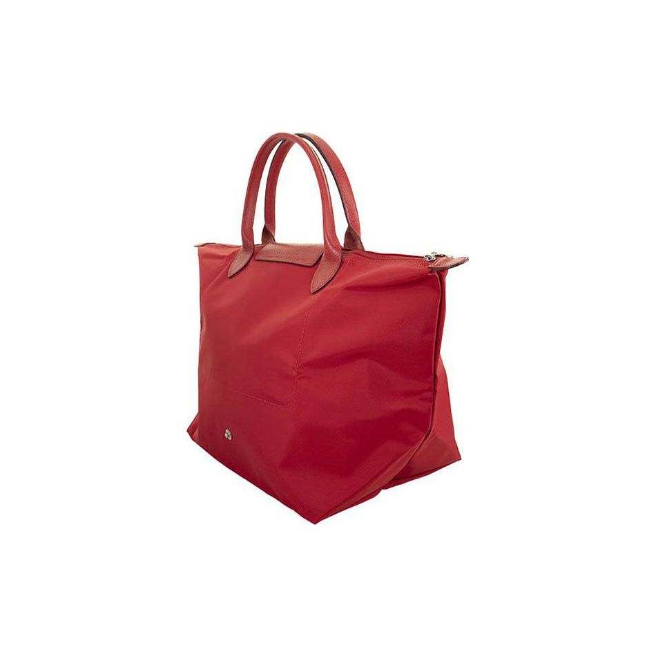 Longchamp Вышитый логотип Застежка на кнопки-защелки Нейлоновая сумка-тоут 'пельмень' Женские сумки-тоут 1623619P47