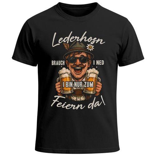 Men's Oktoberfest Lederhosen T-Shirt Needs Ned Bin To Celebrate Drinking-