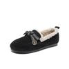 Зимние пушистые туфли зимние ретро Birkenstocks на плоской подошве с мягкой подошвой верхняя одежда велюровые теплые хлопковые туфли