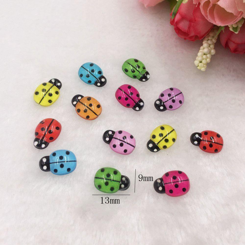 50 шт. резиновые фигурки жуков с плоской задней частью кабошон для украшения мобильного телефона