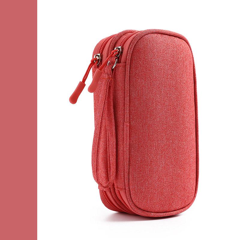 Дорожный органайзер, сумка для кабеля, чехол для электронных аксессуаров, портативный водонепроницаемый двухслойный чехол для хранения кабеля