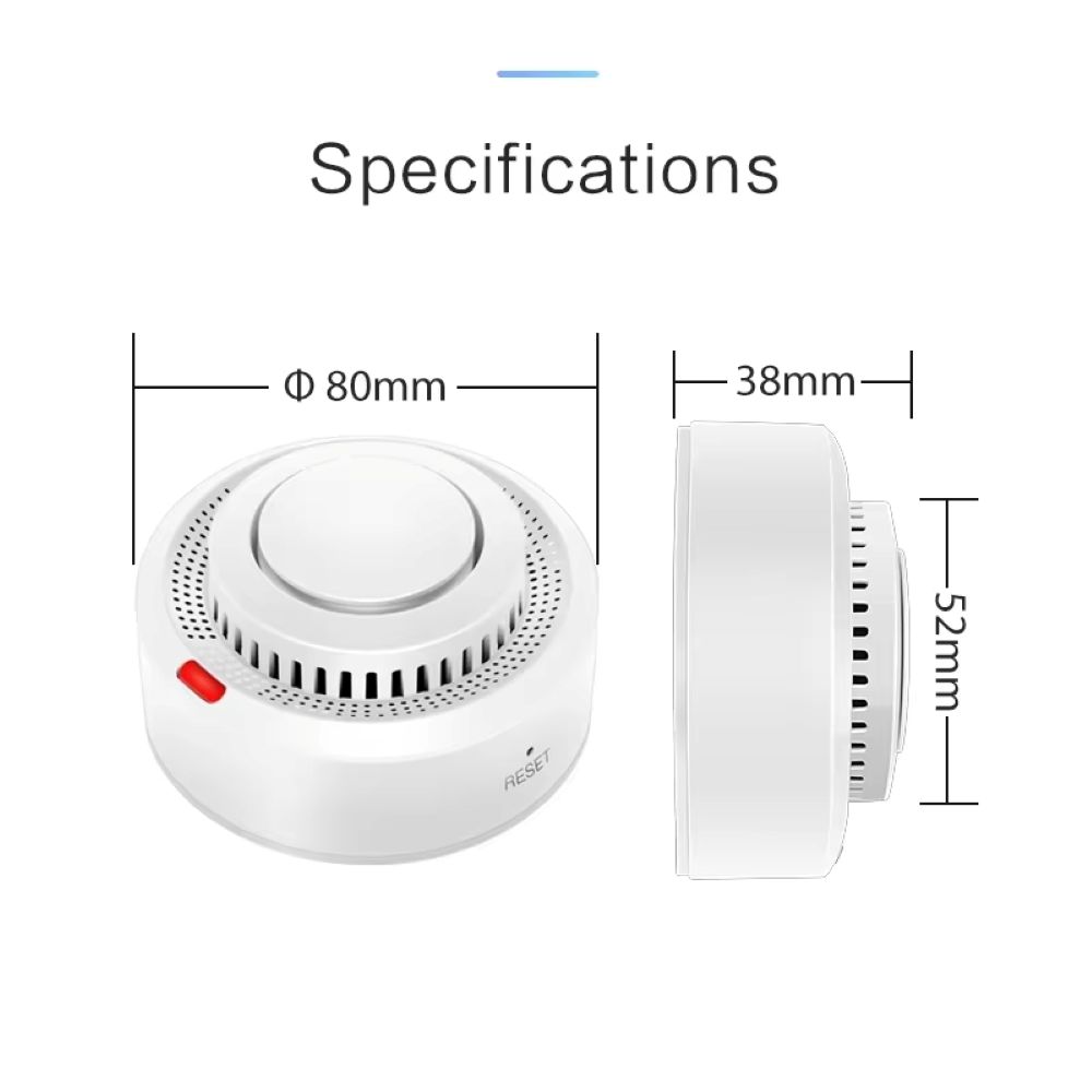 Tuya Умный WiFi/Zigbee Датчик дыма Дымовой извещатель для пожарной безопасности Звук 85 дБ Система безопасности Управление через приложение Smartlife Пожарные