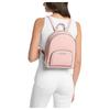 MICHAEL KORS Jaycee Brand Print Gold Hardware Faux Leather Backpack Medium Women's Light Pink