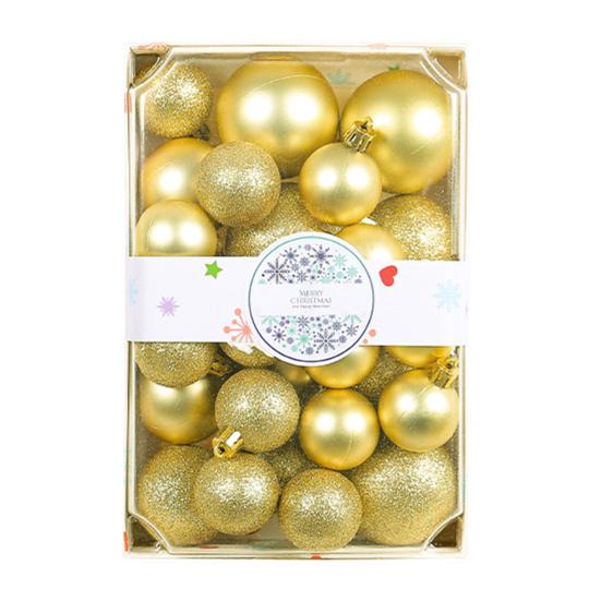 26 шт., 4/5/6 см, набор елочных шаров, яркие цвета, рождественские подвески, шары, украшения, украшение для новогодней вечеринки