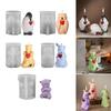 Flexible Silicone Mold Handmade Scented Candle Mould Animal Shape Aromatherapys Jewelry Mold Home Decoration Mold