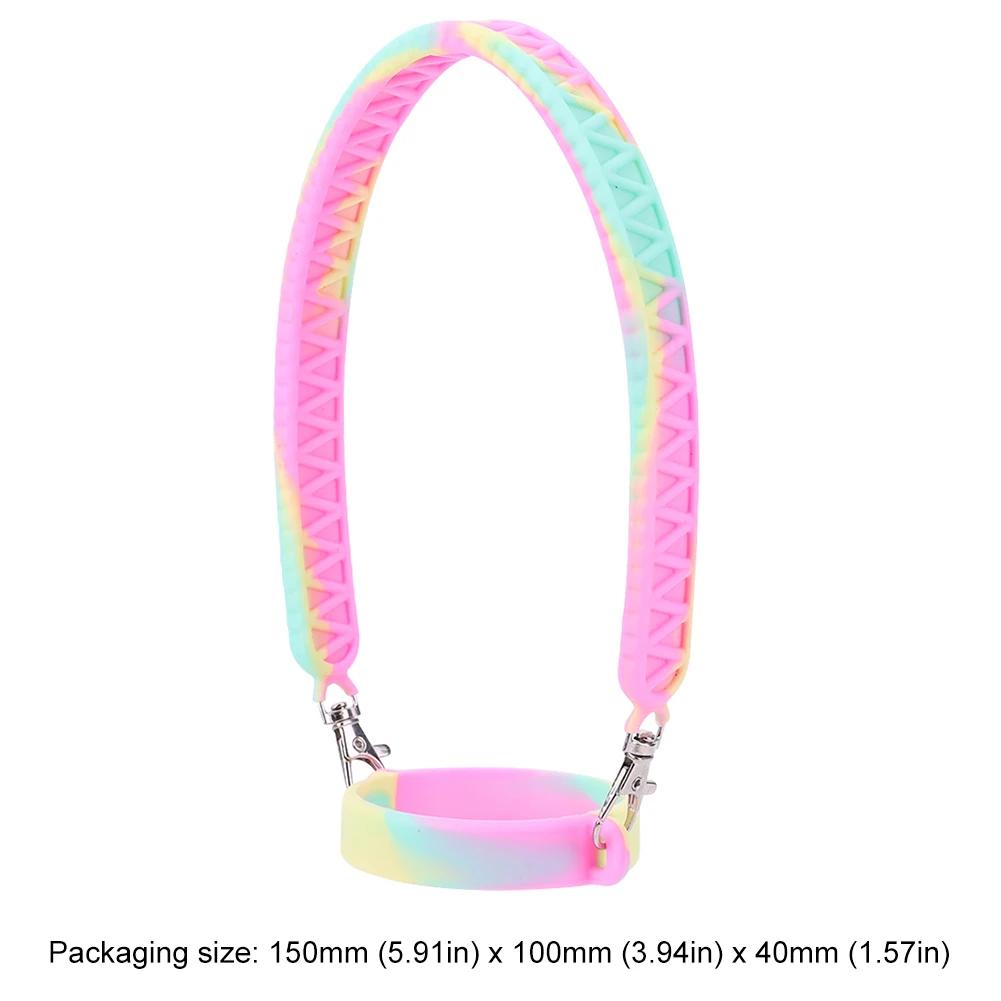 Ручка для бутылки с водой Силиконовый регулируемый плечевой ремень Подходит для большинства бутылок 8-40 унций Слинг-переноска для бутылки с водой для Stanley Cup Аксессуар