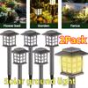 2PACK Solar LED Lamp Outdoor Waterproof Garden Lantern Solar Powered Light Outdoor Plug Yard Lawn Lamp Room Wedding Christmas Garden Decor