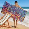 Colorful Abstract Circular Pattern Beach Towel quick-drying for travel outdoor sports jogging beach and swimming