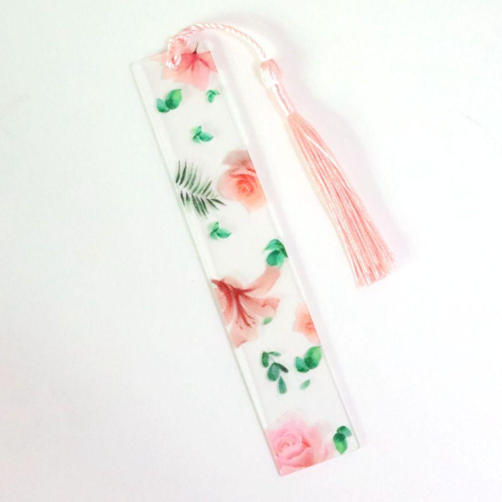 Transparent Book Page Marker Vintage Bookmarks Crafts DIY Bookclip Graduation Gift