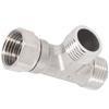 Water Splitter T Adapter Stainless Steel Shower Valve Durable 3 Ways Valve  Water Pipe