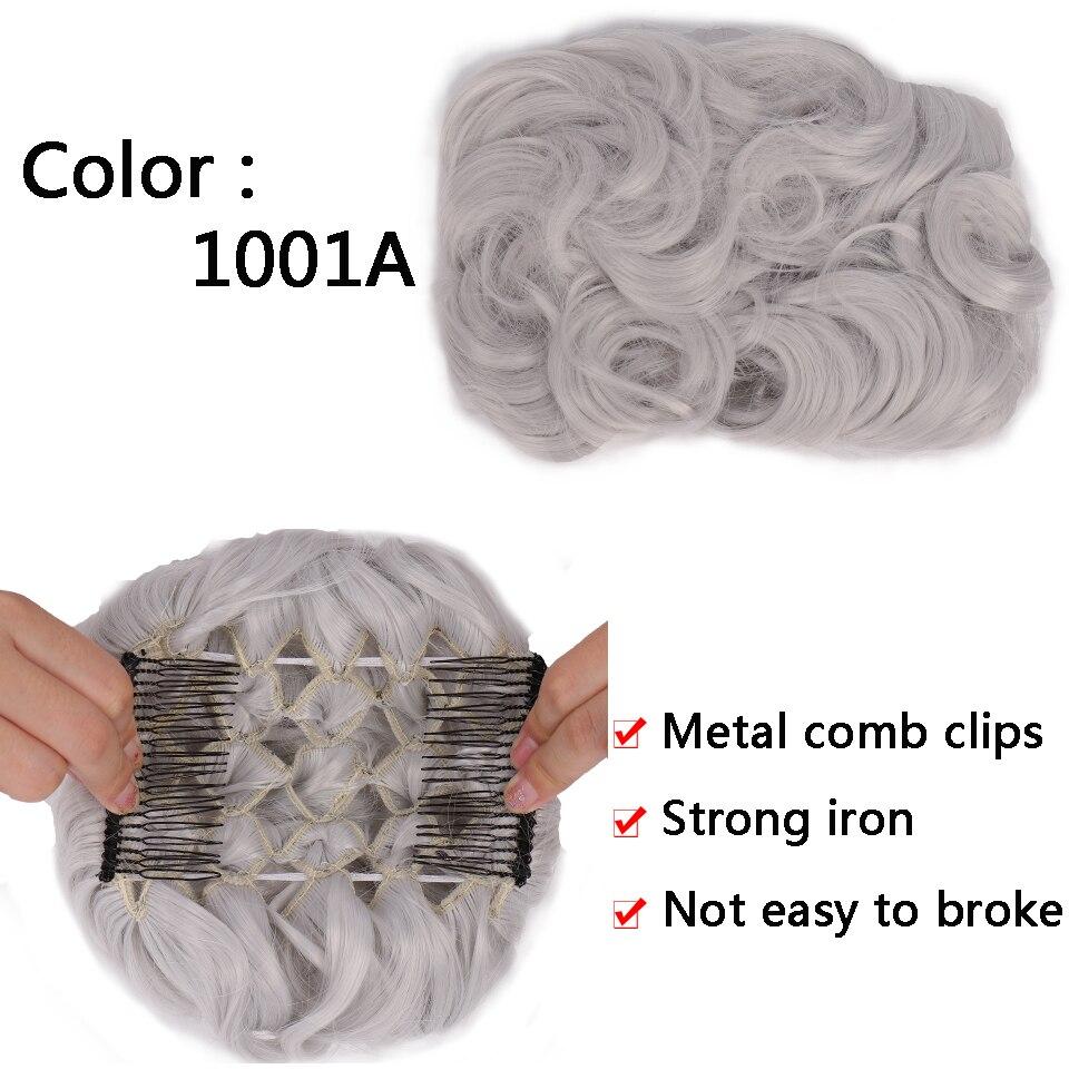 Синтетическая расческа на заколке для вьющихся волос, наращивание волос, шиньон, булочка, омбре, блондинка, эластичные ленты для волос для женщин