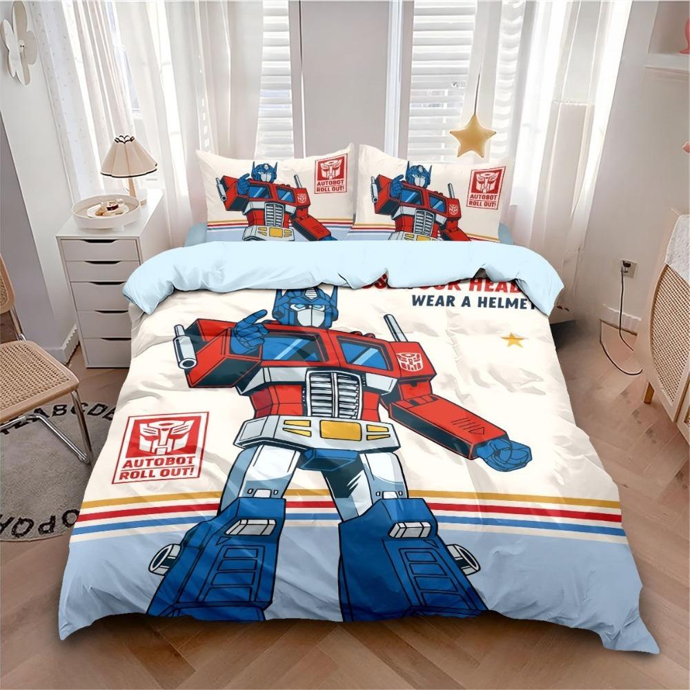 Transformers Duvet Cover pillowcase Bedding Bedroom Decoration Children Gift adult Single Double bed Large SizeZip Duvet Cover