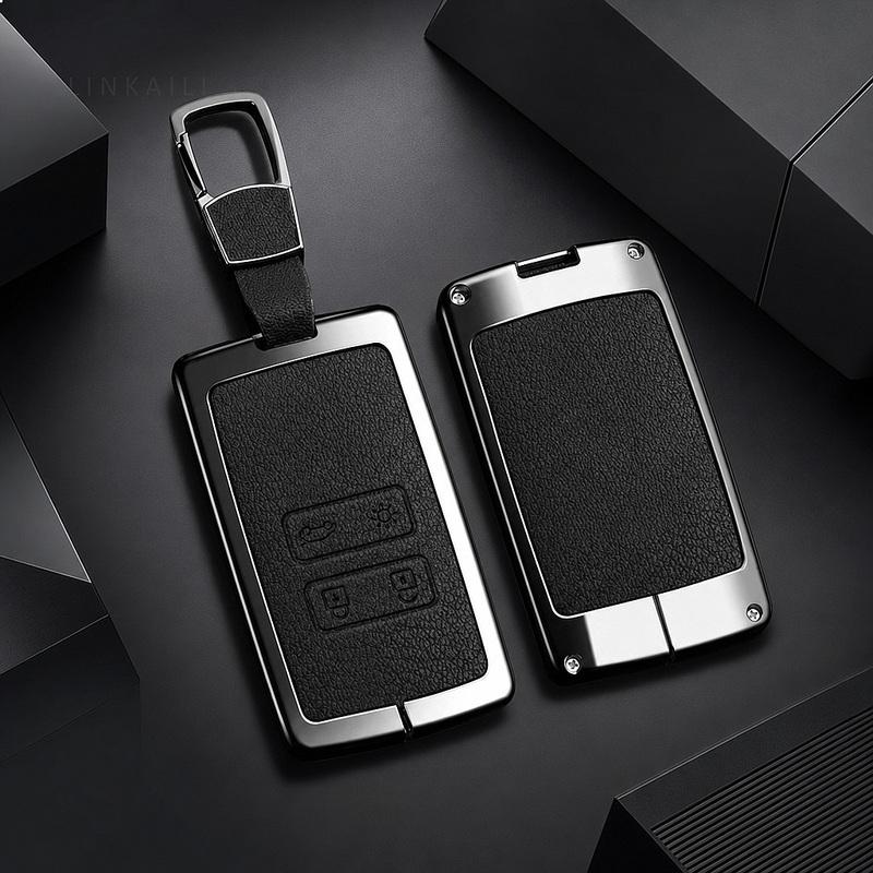 Car Keychain for Renault RS Koleos Kadjar Captur Megane Talisman Espace Clio Zoe Scenic Leather Premium Car Key Case Case