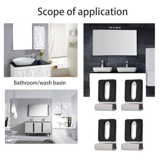Металлические зажимы для зеркал. Комплект зажимов для подвешивания зеркала с широким каналом. Нержавеющий прочный несущий настенный монтаж. Большие тяжелые фиксаторы.