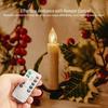 Candle Ornaments Taper LED Home Decor with Remote 10 Pieces Christmas Tree Candle Decorations for Party Outdoor Birthday Holiday