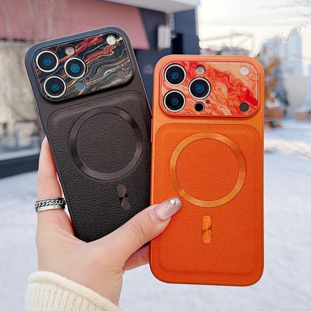 Magnetic Leather Phone Case For For Iphone 1 14 13 16 17 Pro Max 14 1 16 Plus Official Shockproof Protector Cover