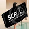 Популярный винтажный логотип S-SCP foundation Микрофибровое одеяло Быстросохнущие пляжные полотенца Большой размер Печать Супервпитывающее полотенце для бассейна