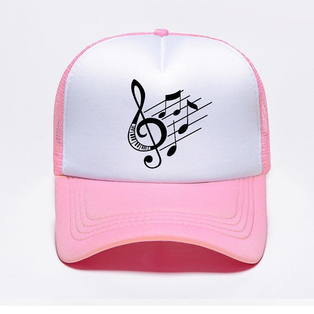 Funny Musical Note Baseball Cap Fashion Unisex Women music lover hat cool Summer mesh breathable Trucker hats