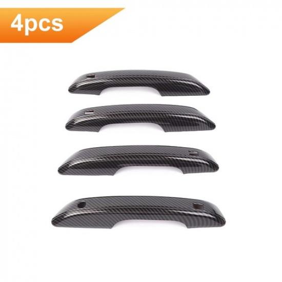 Carbon fiber Exterior Door Handle Decor Cover Trim for Jeep Grand Cherokee +