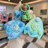Creative Luminous Cartoon Rocket Game Console Keychain with Sound Effects & Claw Machine Decompression Pendant Gift