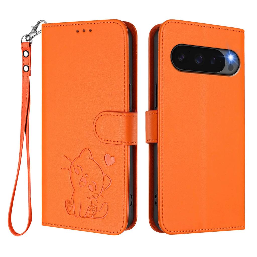 WEFOR Милый кошелек-чехол с тиснением кошки для Google Pixel 10 Pro XL 9 8 7 6 Pro 10A 9A 8A 7A 6A 5 XL 4A 5G, Чехол-книжка, Держатель для карт