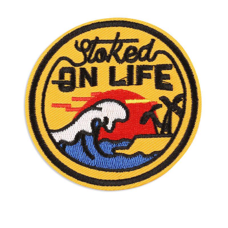 Embroidery Logo Round Badge Source Clothing Accessories DIY Patch Badge Embroidery Cloth Sticker