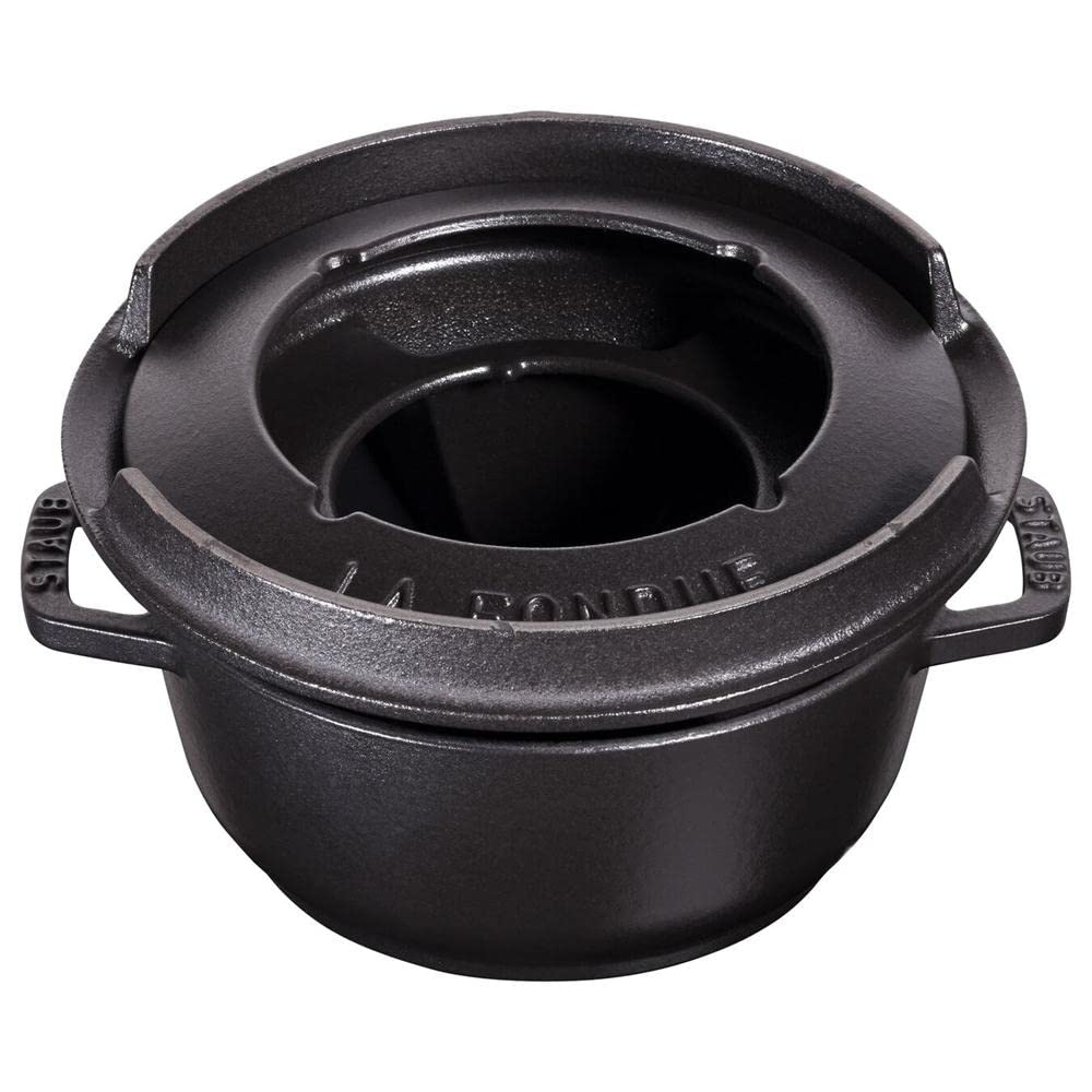 Staub Set Black Fondue Pot Lit Enamel Pot Japanese Special "Fondue 16cm" [Авторизованный продукт] 40511-970