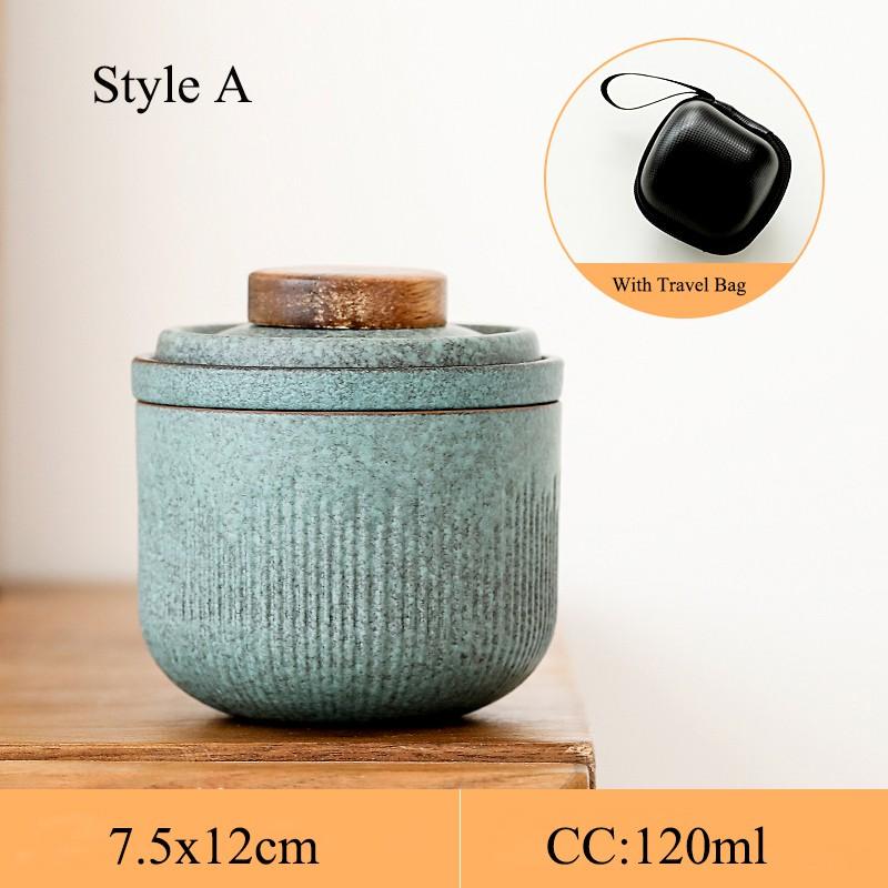 Набор для чая Кунг-фу Портативный Один чайник Две чашки Керамическая Быстрая чайная чашка