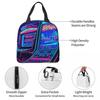 Fluorescent Neon Games Console Insulated Lunch Bag for Women Kids Portable Food Boxes Thermal Lunch Box Tote