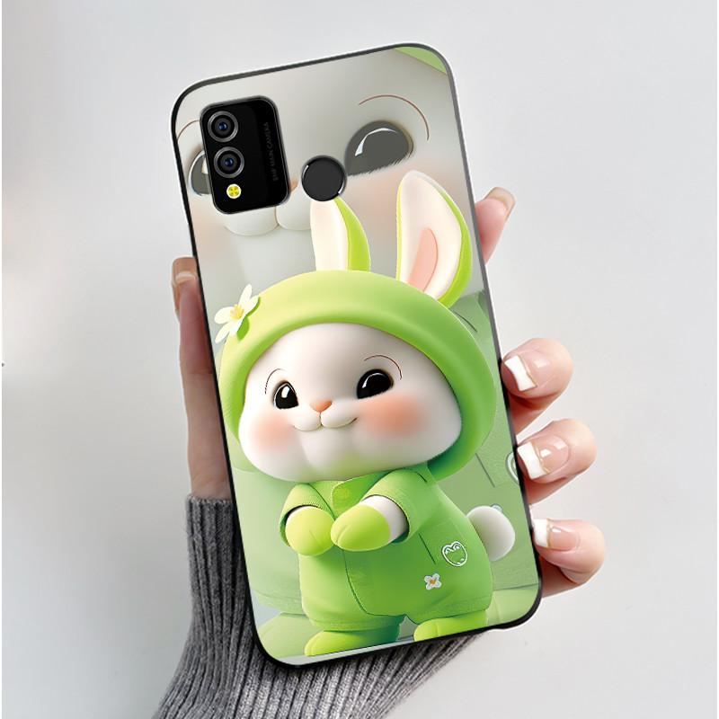 Case For BLU J9L Phone Case Luxury Cute Love Rabbit Cartoon Funny Pattern Cover Shell Black TPU Soft Silicone Protective Casing